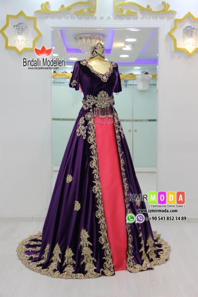 Kaftan-T3508 Mor