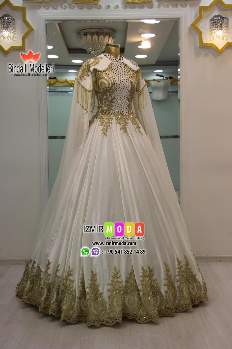 Pelerinli Tesettür Kaftan-T3506 Beyaz